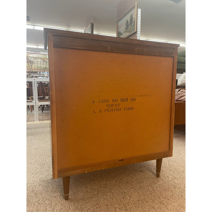 Vintage Mid Century Modern Tallboy Dresser with Dovetail Drawers