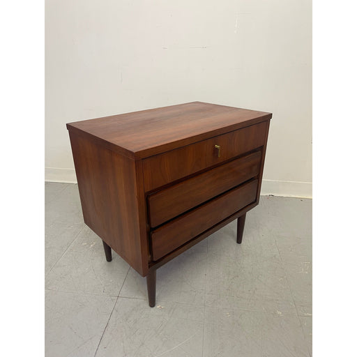 Vintage Mid Century Modern Three Drawer Nightstand by Dixie Furniture