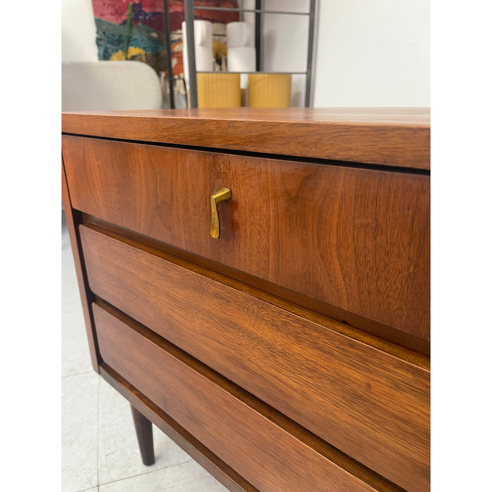 Vintage Mid Century Modern Three Drawer Nightstand by Dixie Furniture