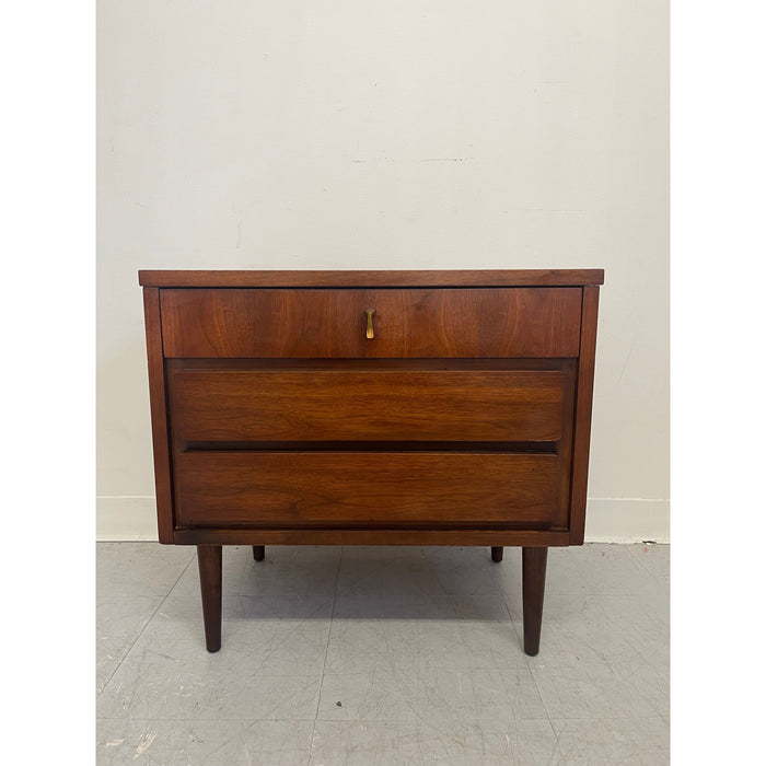 Vintage Mid Century Modern Three Drawer Nightstand by Dixie Furniture