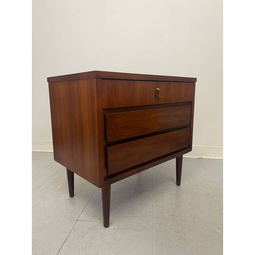 Vintage Mid Century Modern Three Drawer Nightstand by Dixie Furniture