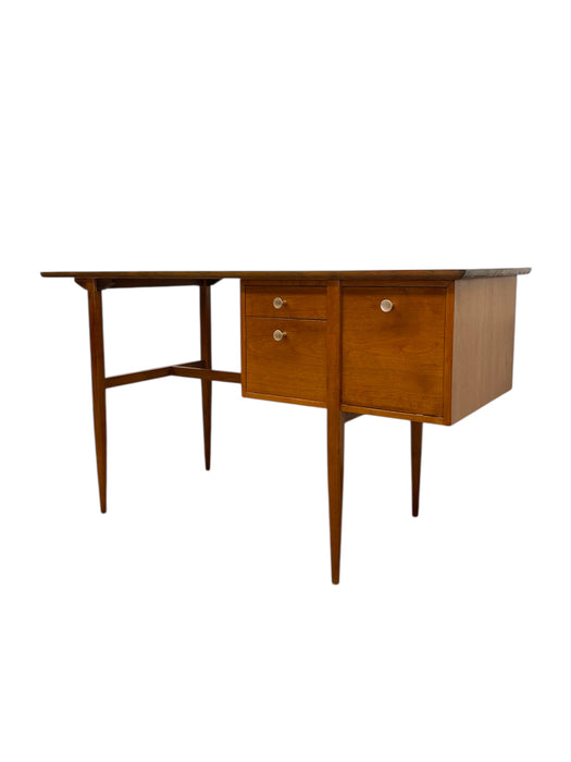 Vintage Mid Century Modern Walnut Desk in Style of Drexel Declaration by Kipp Stewart