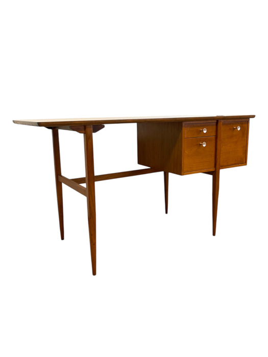 Vintage Mid Century Modern Walnut Desk in Style of Drexel Declaration by Kipp Stewart