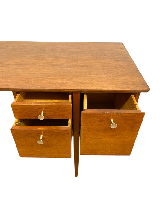 Vintage Mid Century Modern Walnut Desk in Style of Drexel Declaration by Kipp Stewart
