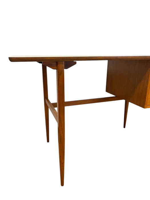 Vintage Mid Century Modern Walnut Desk in Style of Drexel Declaration by Kipp Stewart