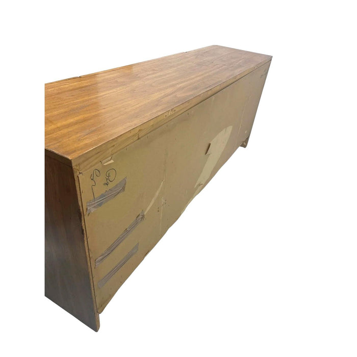 Vintage Milo Baughman for Lane Mid Century Modern Burlwood Lowboy Dresser 9 Drawers Dovetailed