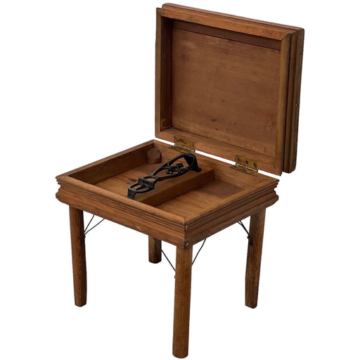 Vintage Mission Style Accent Table with Storage