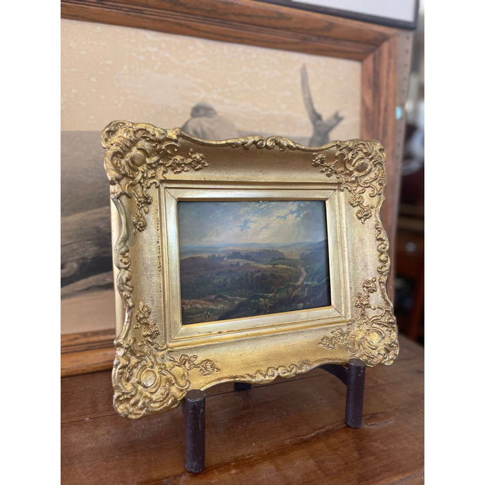 Vintage Oil on Board Framed Landscape Painting