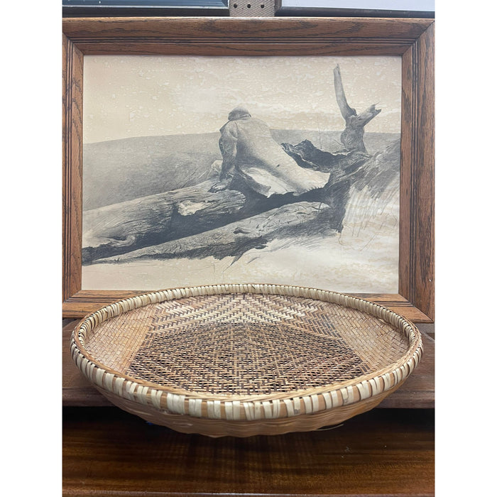 Vintage Rattan Woven Basket