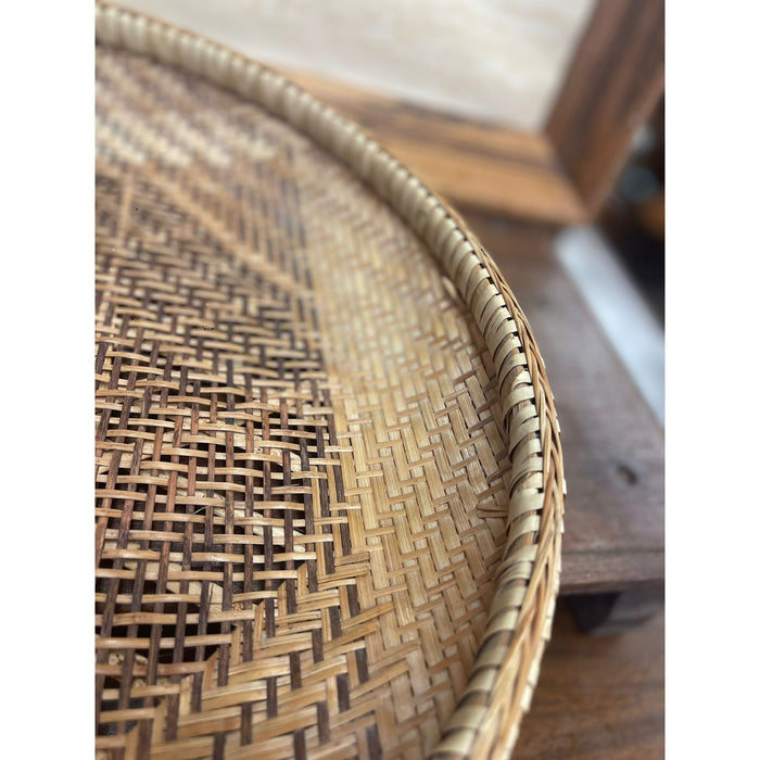 Vintage Rattan Woven Basket