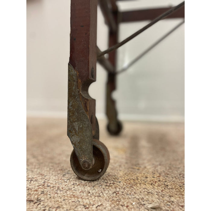 Vintage Reclaimed Wood Coffee Table Glass Top