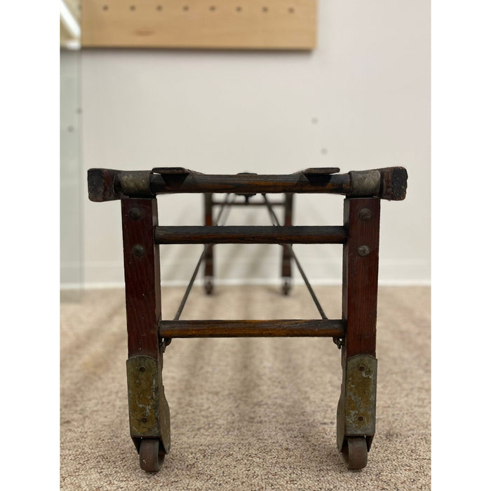 Vintage Reclaimed Wood Coffee Table Glass Top