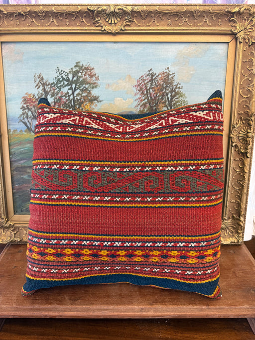 Vintage Traditional Woven Mini Pillow Charactestic of Folk and Ethnic Textiles