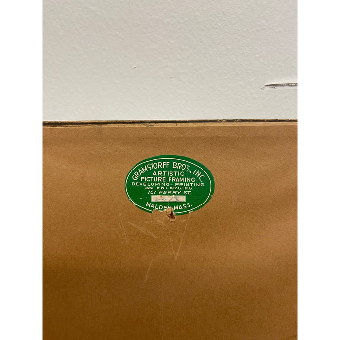 Vintage Whimsical Paint Illustration of British Soldier in Wood Frame