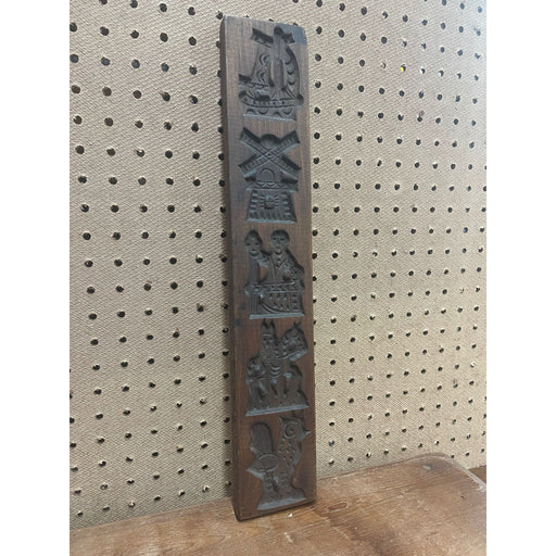 Vintage Wooden Dutch Folk Style Cookie Mold Decorative Primitive Decor