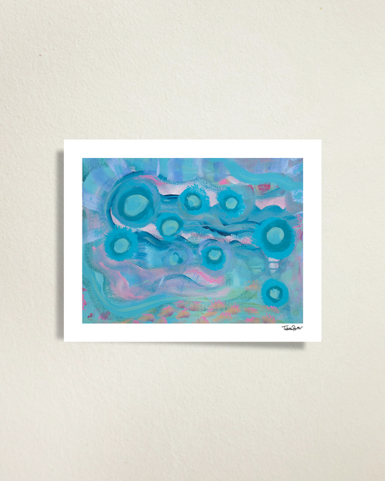 Your Weird is Glowing - Limited Edition Fine Art Print - Colorful Abstract Artwork - Blue Decor for Home