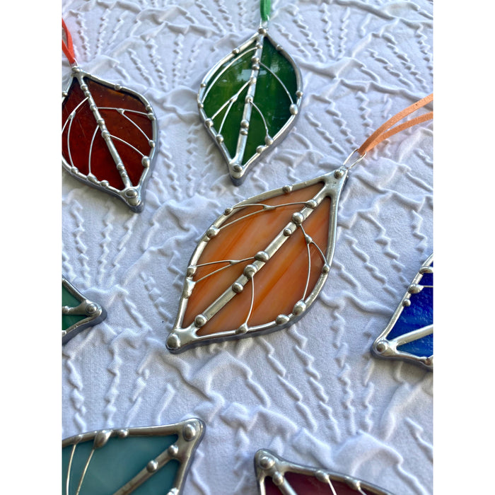 Little Leaf - Glass Charm