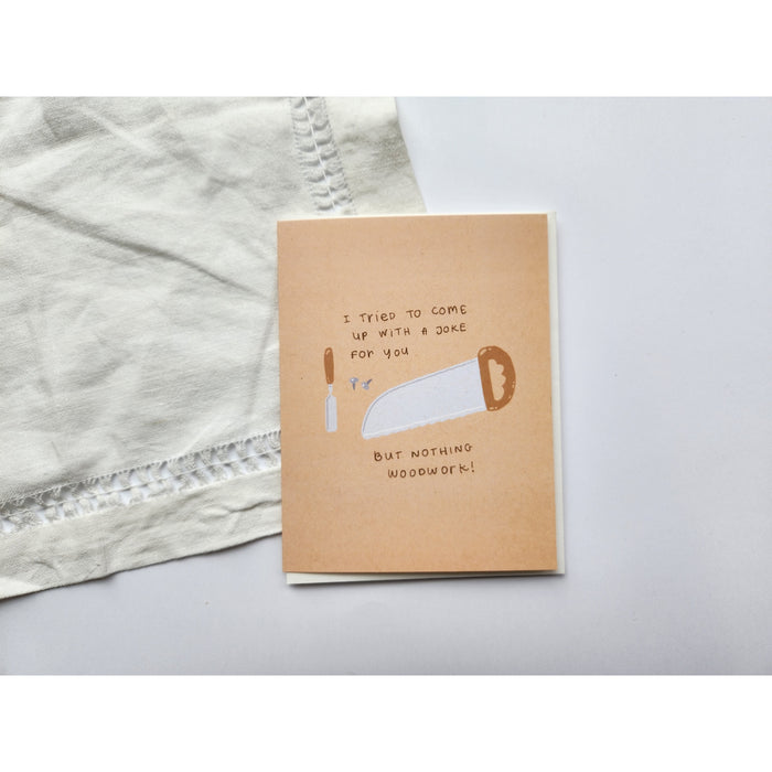 woodworking joke greeting card