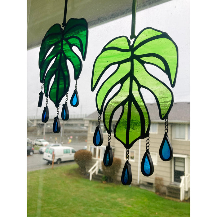 Well Watered Monstera Stained Glass