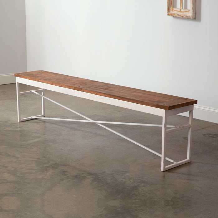 Rustic Farmhouse Wood Top Bench( Available by online purchase only)
