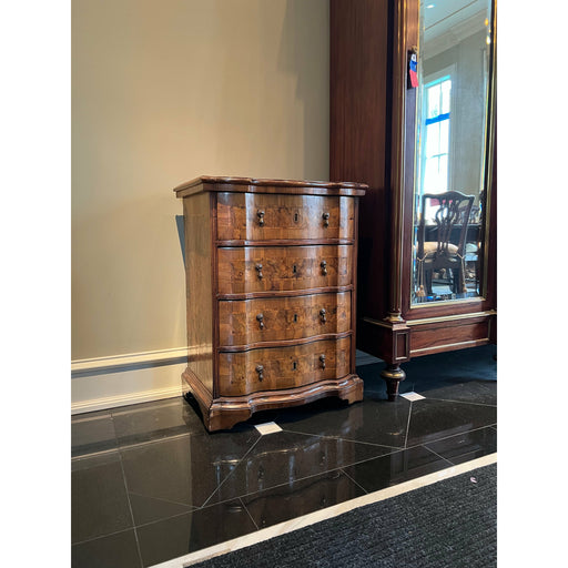 Antique 1850s Italian Baroque Walnut Burl Wood Foyer Or Living Room Side End-table Set (Available for Online Purchase Only)