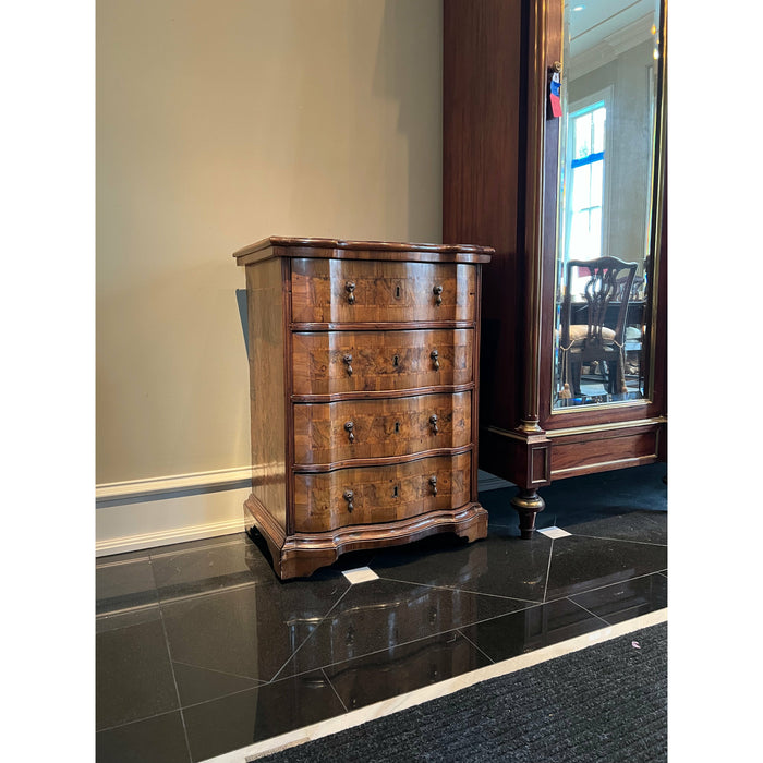 Antique 1850s Italian Baroque Walnut Burl Wood Foyer Or Living Room Side End-table Set (Available for Online Purchase Only)