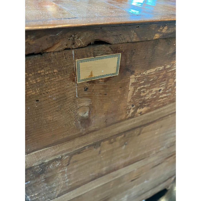 Antique 1850s Italian Baroque Walnut Burl Wood Foyer Or Living Room Side End-table Set (Available for Online Purchase Only)