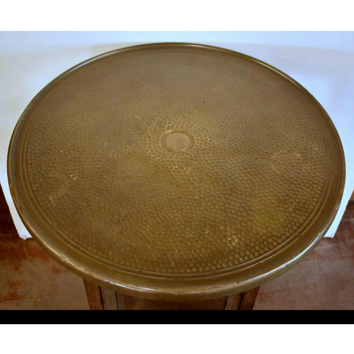 Antique Arts And Crafts Brass Top Display Table (Available by Online Purchase Only)