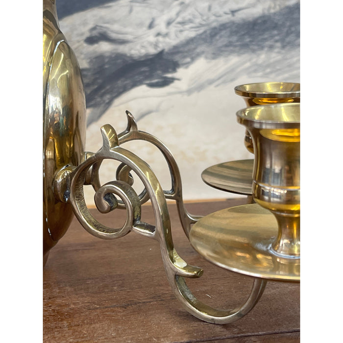 Brass Wall Sconce Candle Holder Set of 2