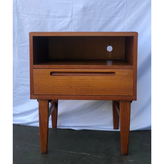 Danish Mid Century Modern Teak Night Stand Side Table