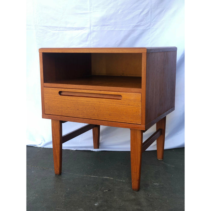 Danish Mid Century Modern Teak Night Stand Side Table