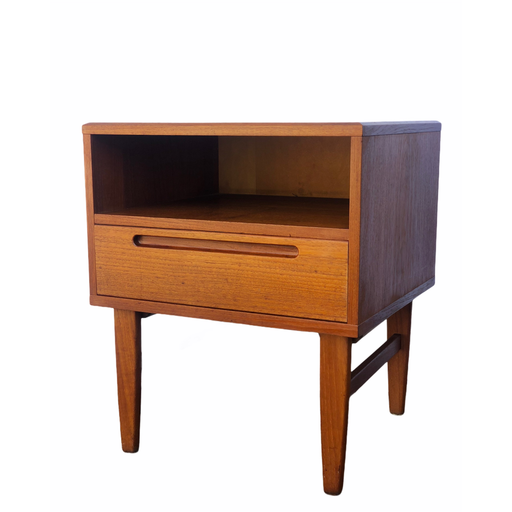 Danish Mid Century Modern Teak Night Stand Side Table
