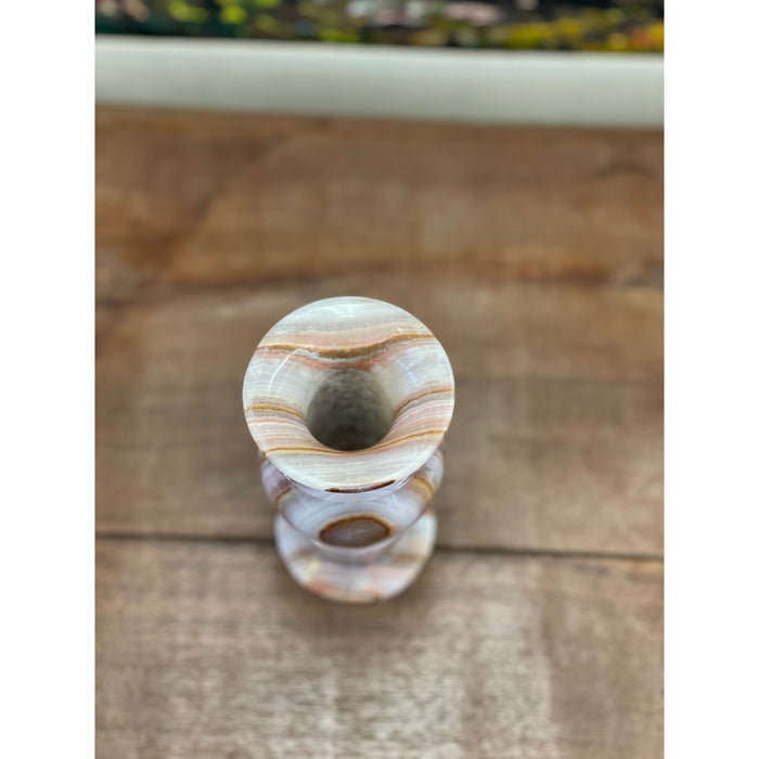 Decorative Stone Candle Stick Holder