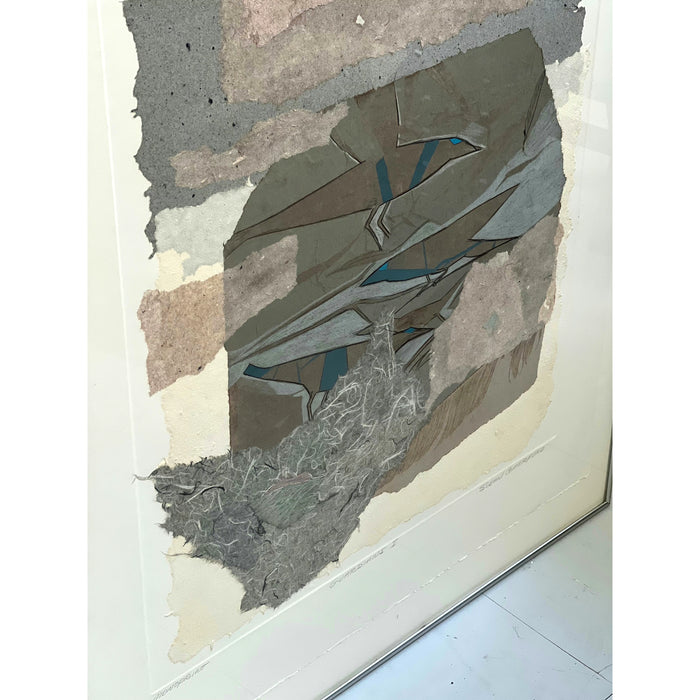 Framed Abstract Mixed Media Art