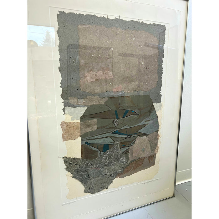 Framed Abstract Mixed Media Art
