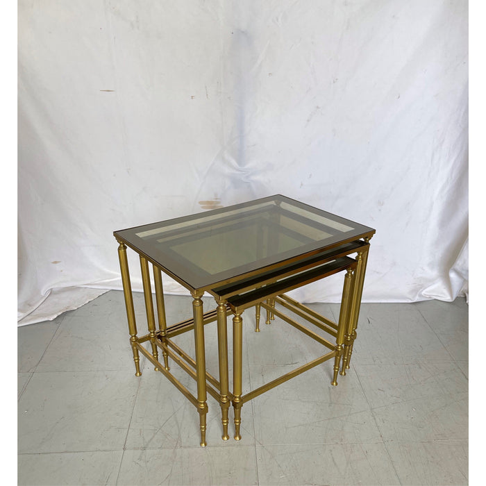 Late 20th Century Vintage Hollywood Regency Nesting Tables - Set of 3