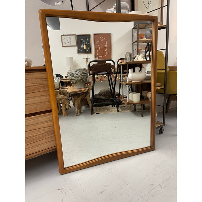 Mid Century Modern Wood Framed Mirror