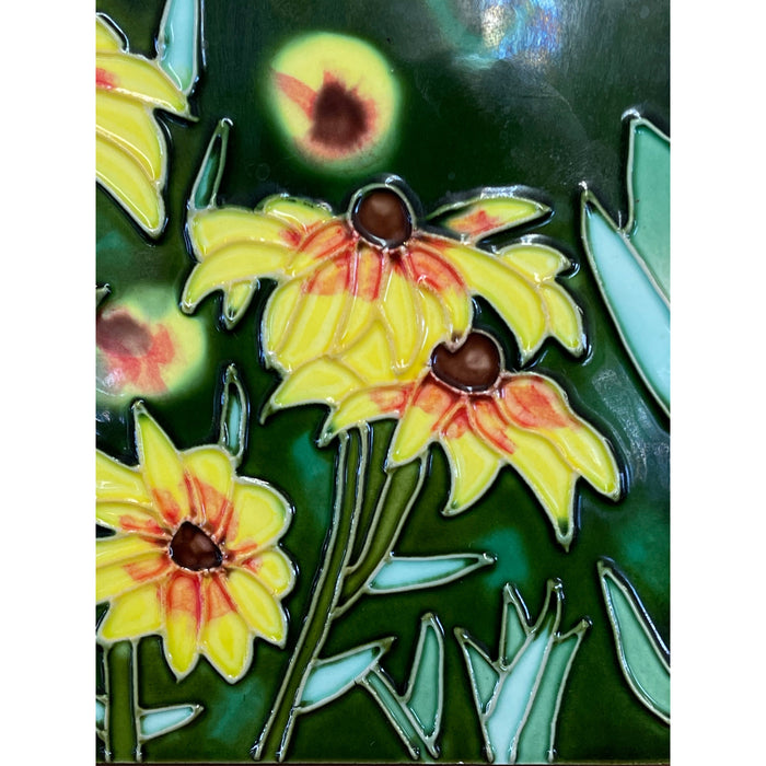 Painted Decorative Floor Tile piece