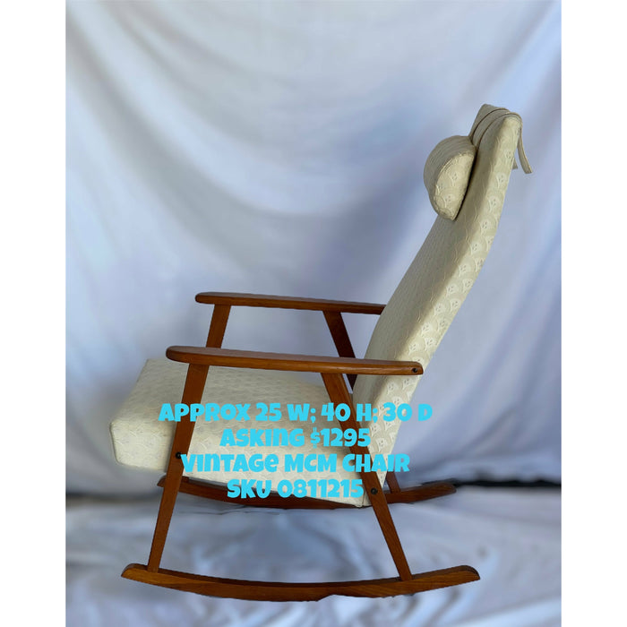 Vintage 1960s Mid-Century Modern Danish Teak Rocking Chair (Available by Online Purchase Only)