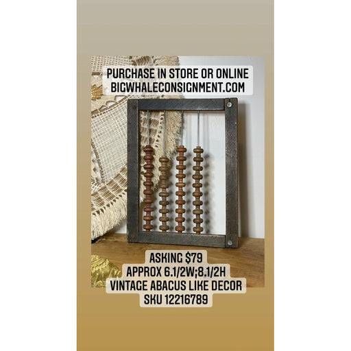 Vintage Abacus Like Decor