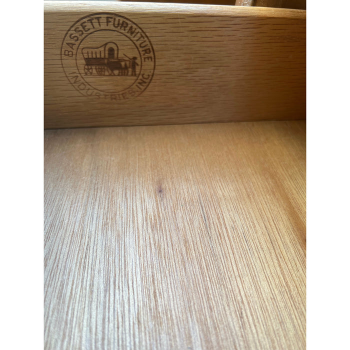 Vintage Bassett Mid Century Modern 4 Drawer Dresser Cabinet Storage with Dovetail Drawers (Available for Online Purchase Only)
