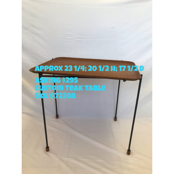 Vintage Custom Teak Tray Table