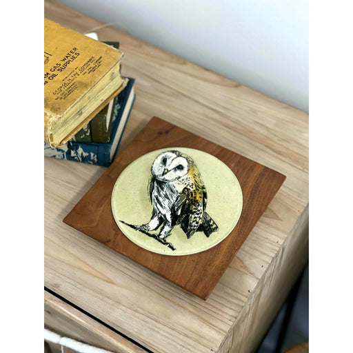 Vintage Decor Owl Tile