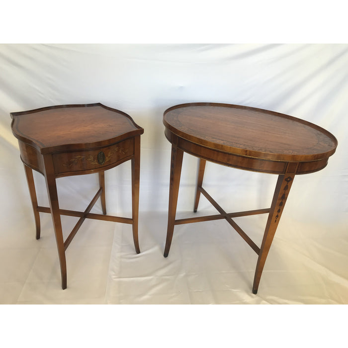 Vintage Demilune Round Table w/ Inlay Detail on Legs( Available by online purchase only)