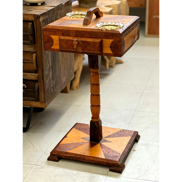 Vintage Folk Art Table Circa 1940s - 1960s