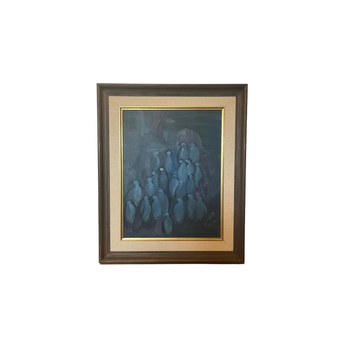 Vintage Framed Abstract Painting by Albert Pactecky , Signed