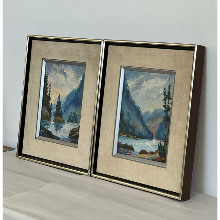 Vintage Framed Art Set Of Two