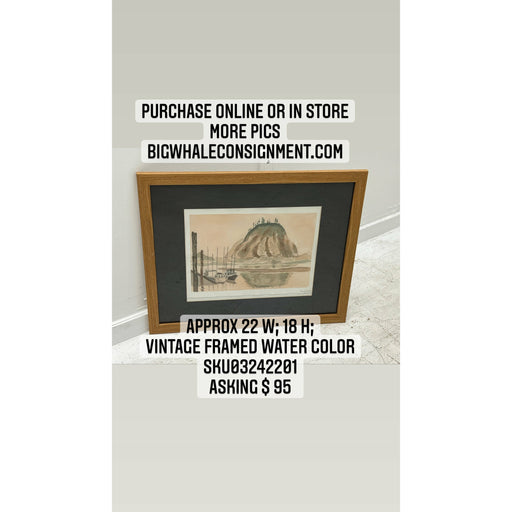 Vintage Framed Water Color