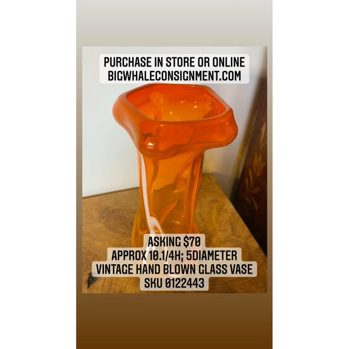 Vintage Hand Blown Vase