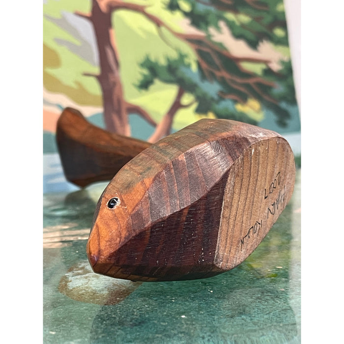 Vintage Hand Carved Wooden Bird